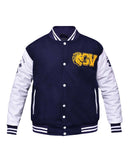 NAVY BLUE VARSITY JACKET