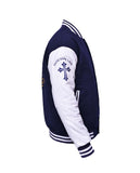 NAVY BLUE VARSITY JACKET
