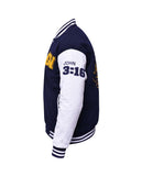 NAVY BLUE VARSITY JACKET
