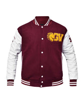BURGUNDY VARSITY JACKET