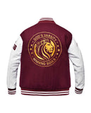 BURGUNDY VARSITY JACKET