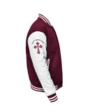 BURGUNDY VARSITY JACKET